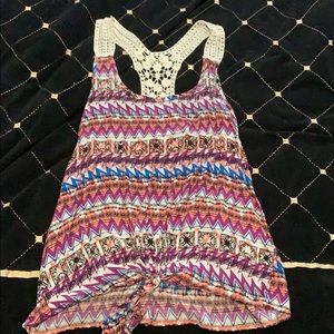 Tribal Printed racerback top